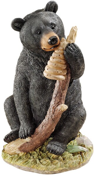 Honey The Curious Black Bear Cub Statue Wildlife forest Grizzly Sculptures